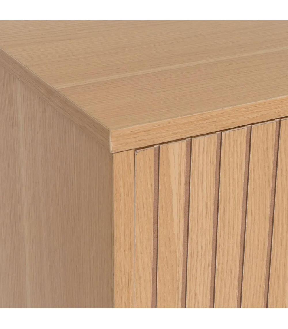 Wadiga Meuble De Télévision Bois Et Métal Blanc 2 Portes 120x40x45cm