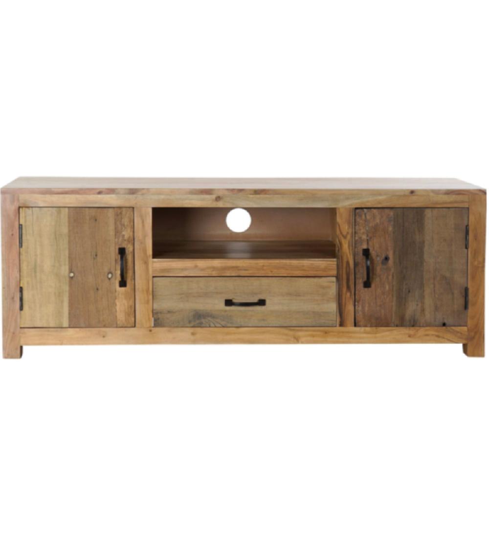 Wadiga Meuble De Télévision En Bois D'acacia Recyclé - 140x38x51cm