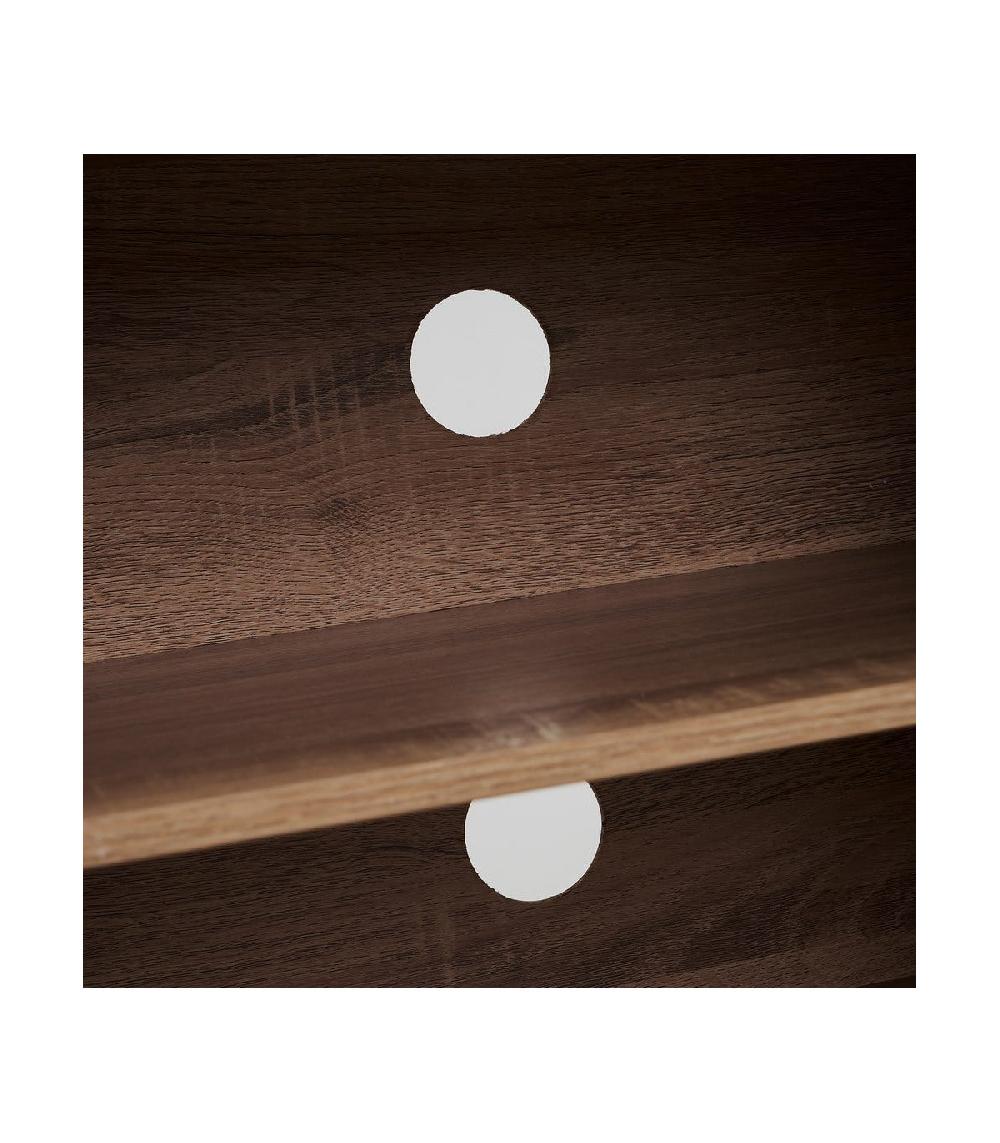 Wadiga Meuble De Télévision En Bois Et Métal Noir - 150x37.5x50cm