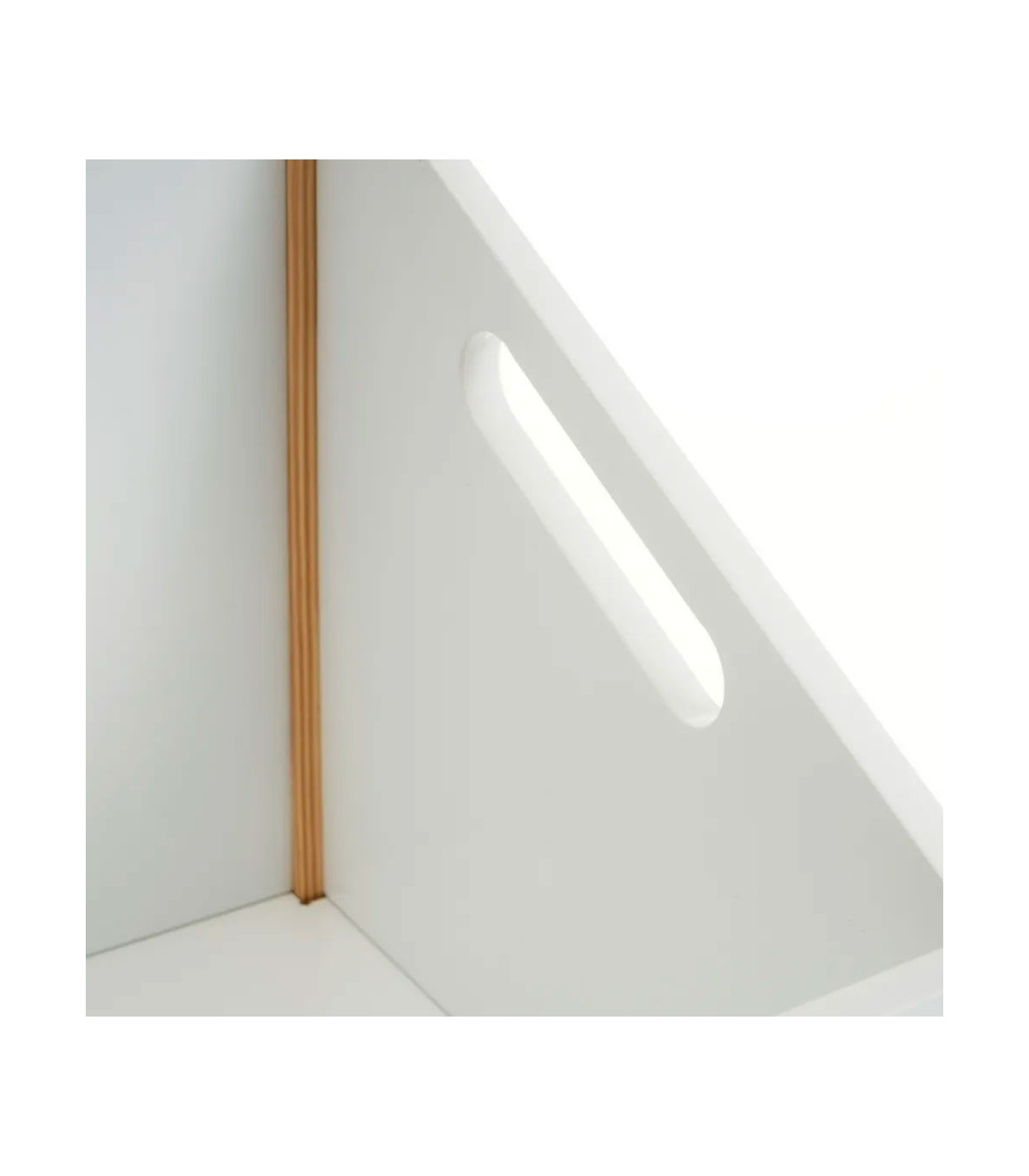 Wadiga Meuble Rangement Jouets Blanc Et Bois - 63x33x42cm