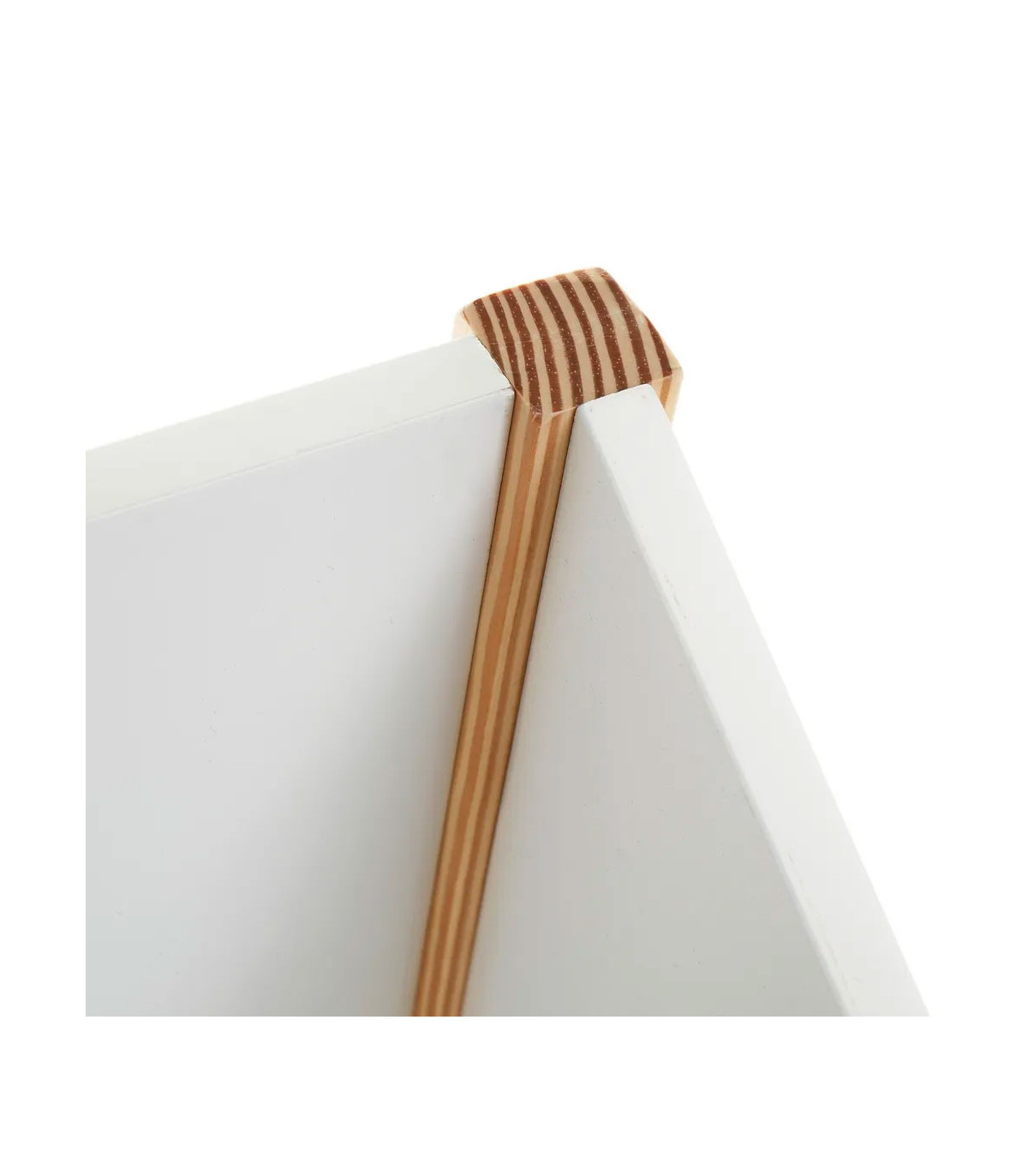 Wadiga Meuble Rangement Jouets Blanc Et Bois - 63x33x42cm