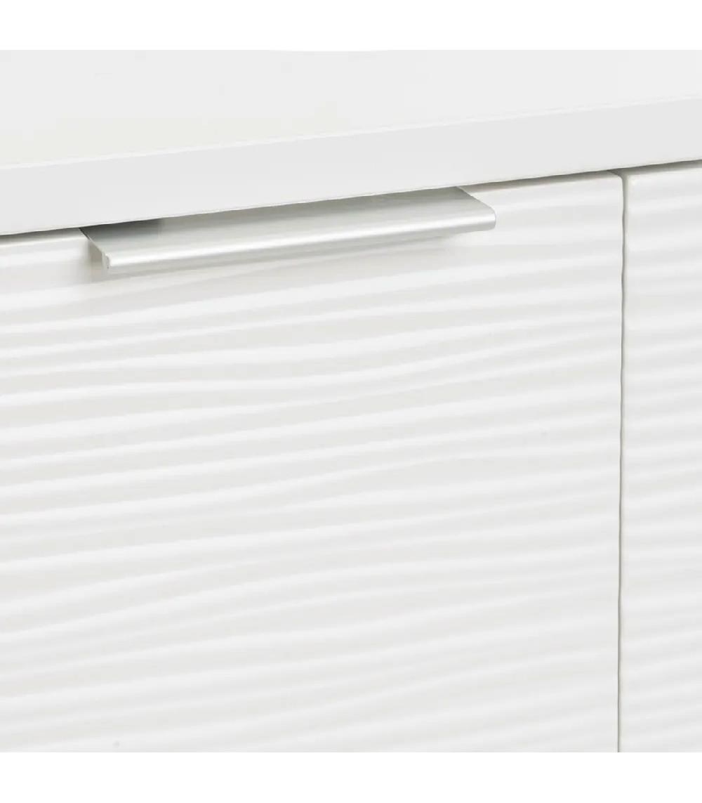 Wadiga Meuble Salle De Bain Sous Lavabo En Bois Blanc 2 Portes 60x30x60cm