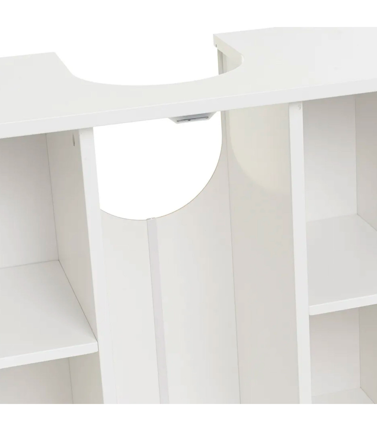 Wadiga Meuble Salle De Bain Sous Lavabo En Bois Blanc 2 Portes 60x30x60cm