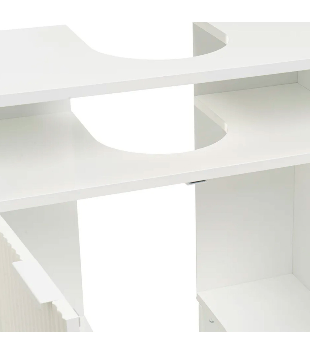 Wadiga Meuble Salle De Bain Sous Lavabo En Bois Blanc 60x30x60cm