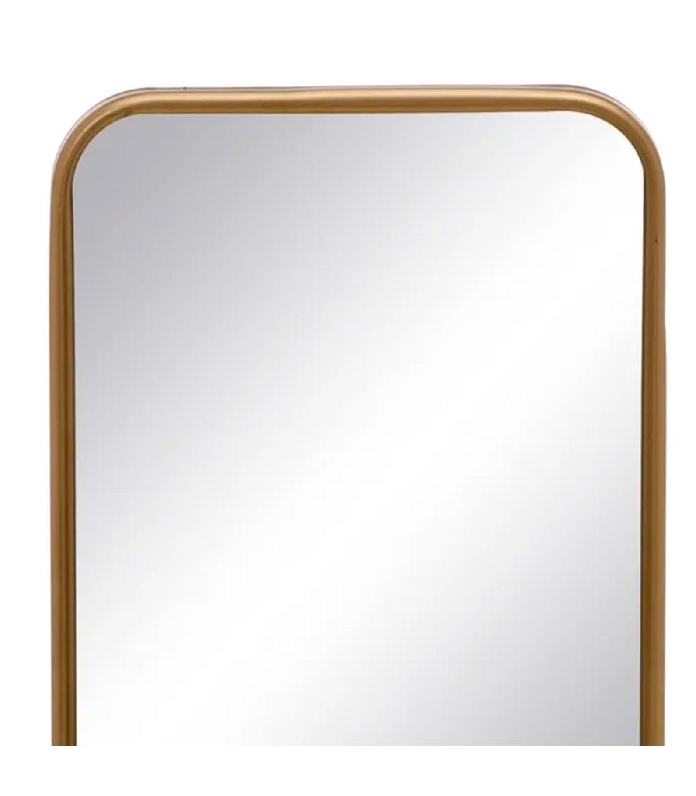 Wadiga Miroir Classique Avec étagère En Métal Doré 31x9.5x47cm
