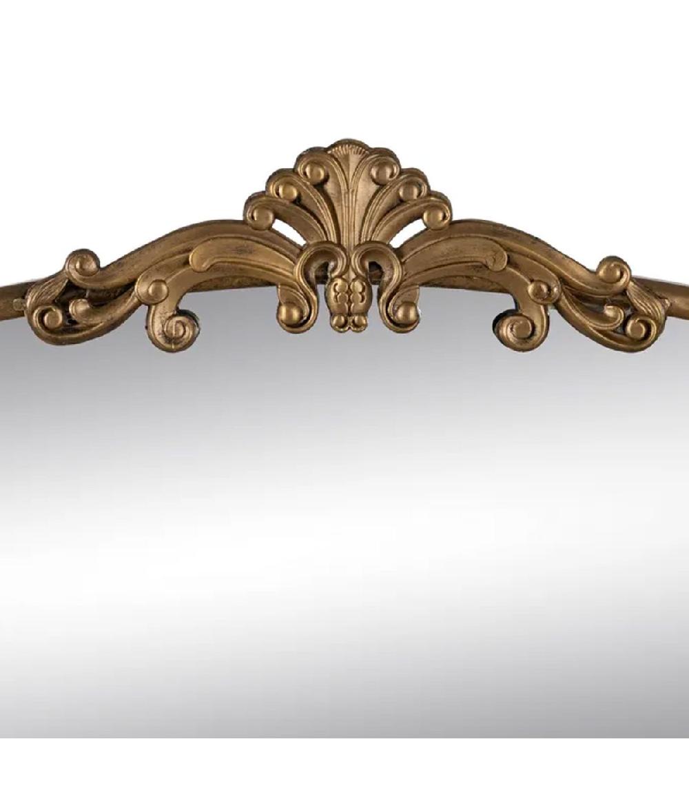 Wadiga Miroir Classique Avec étagère En Métal Doré 54x16.5x51cm