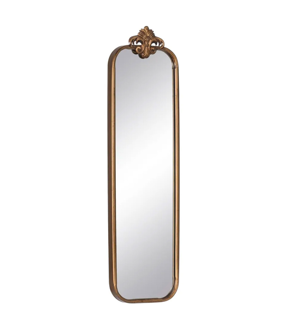 Wadiga Miroir Classique Rectangulaire En Métal Doré 23.5x3.5x81cm