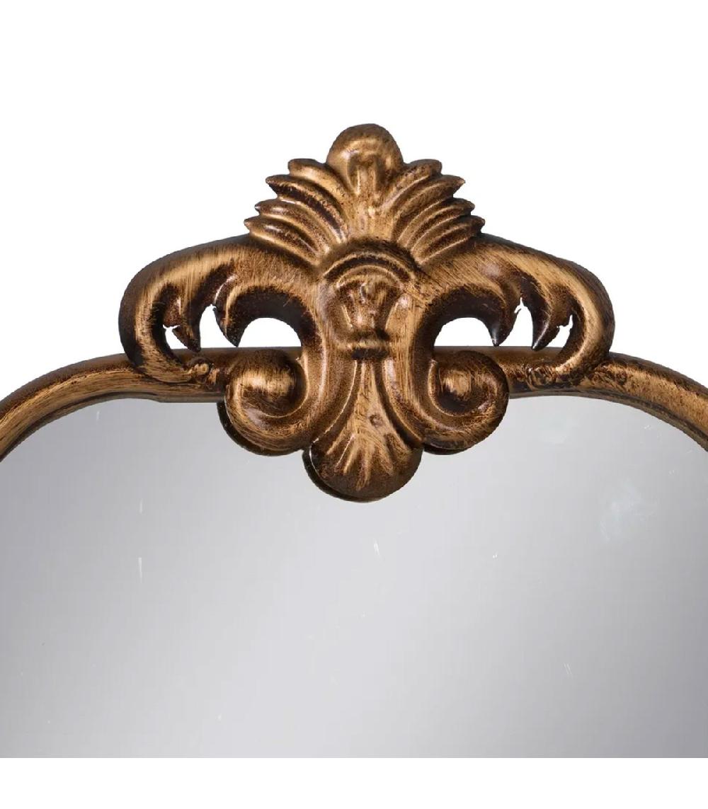 Wadiga Miroir Classique Rectangulaire En Métal Doré 23.5x3.5x81cm