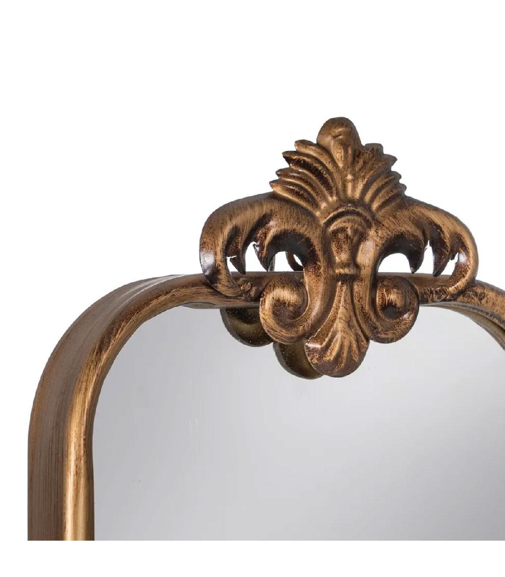 Wadiga Miroir Classique Rectangulaire En Métal Doré 23.5x3.5x81cm