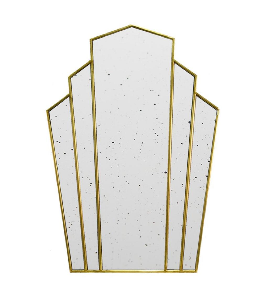 wadiga Miroir classique rétro doré en métal 70x4x100cm