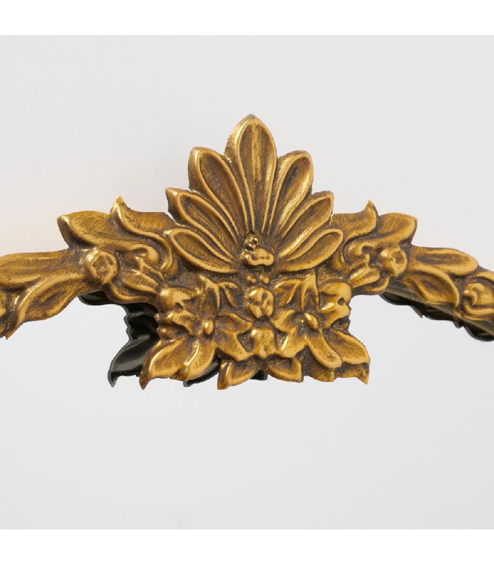 Wadiga Miroir Classique Rond En Métal Or Antique D60cm