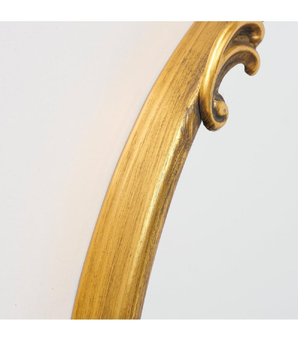 Wadiga Miroir Classique Rond En Métal Or Antique D60cm