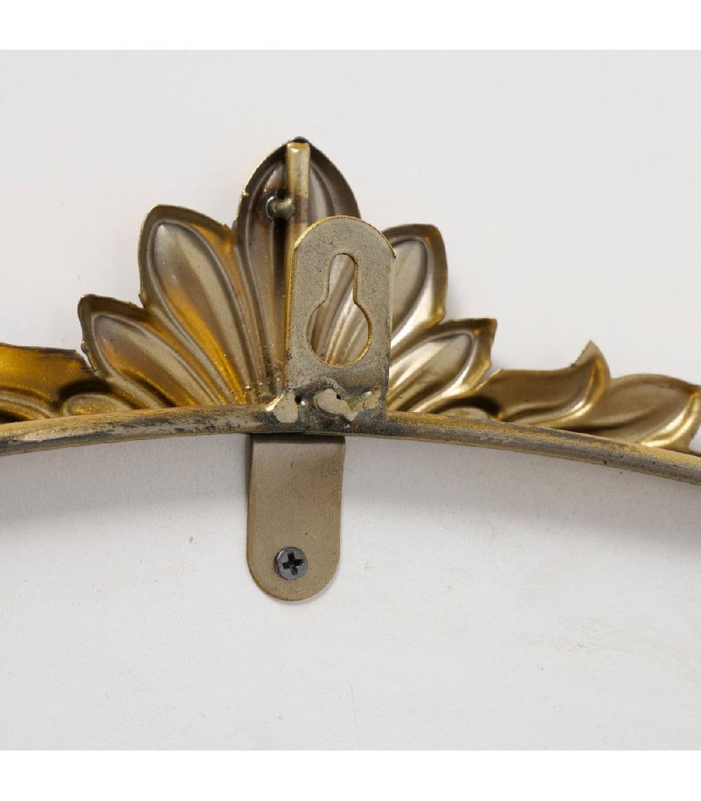 Wadiga Miroir Classique Rond En Métal Or Antique D60cm