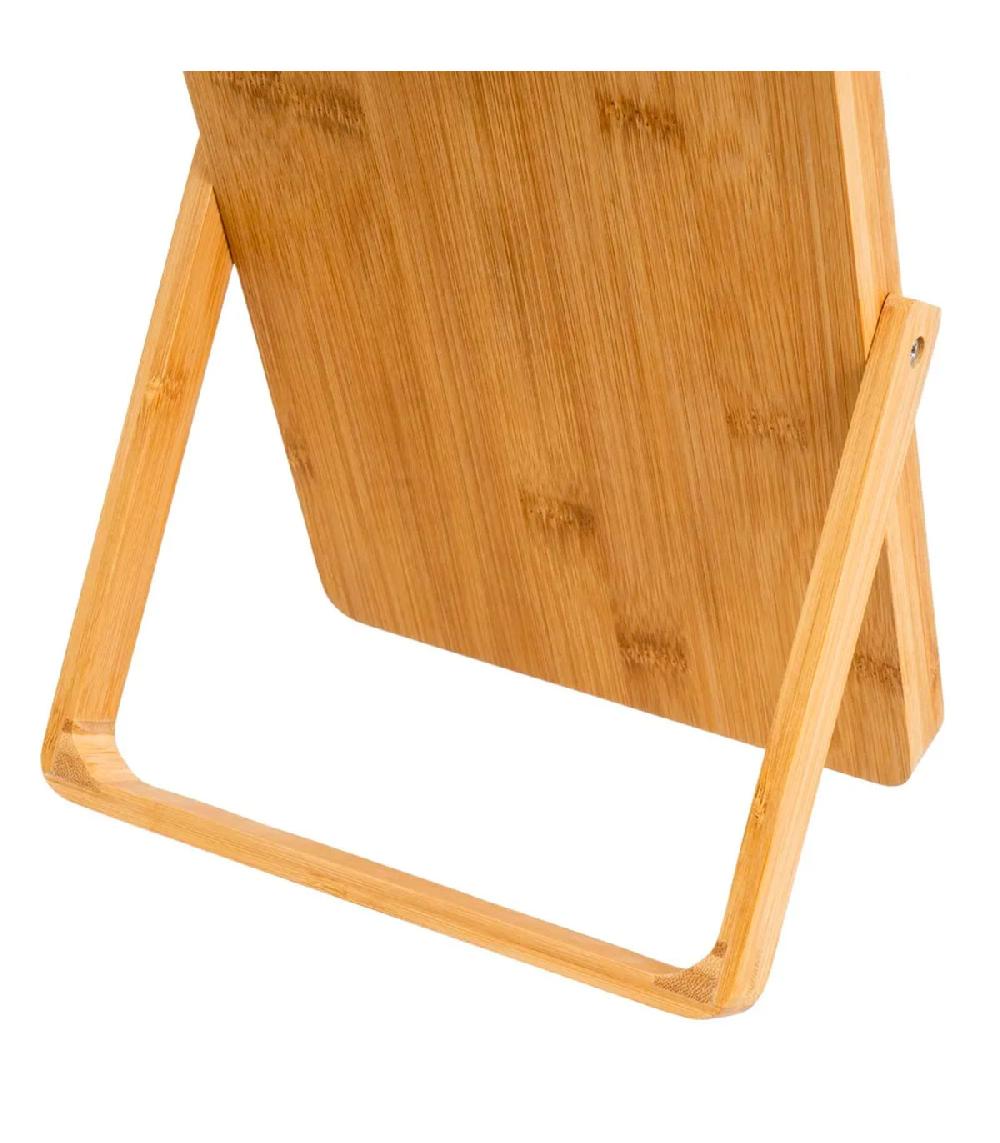 Wadiga Miroir De Maquillage à Poser En Bambou 20x2x27cm