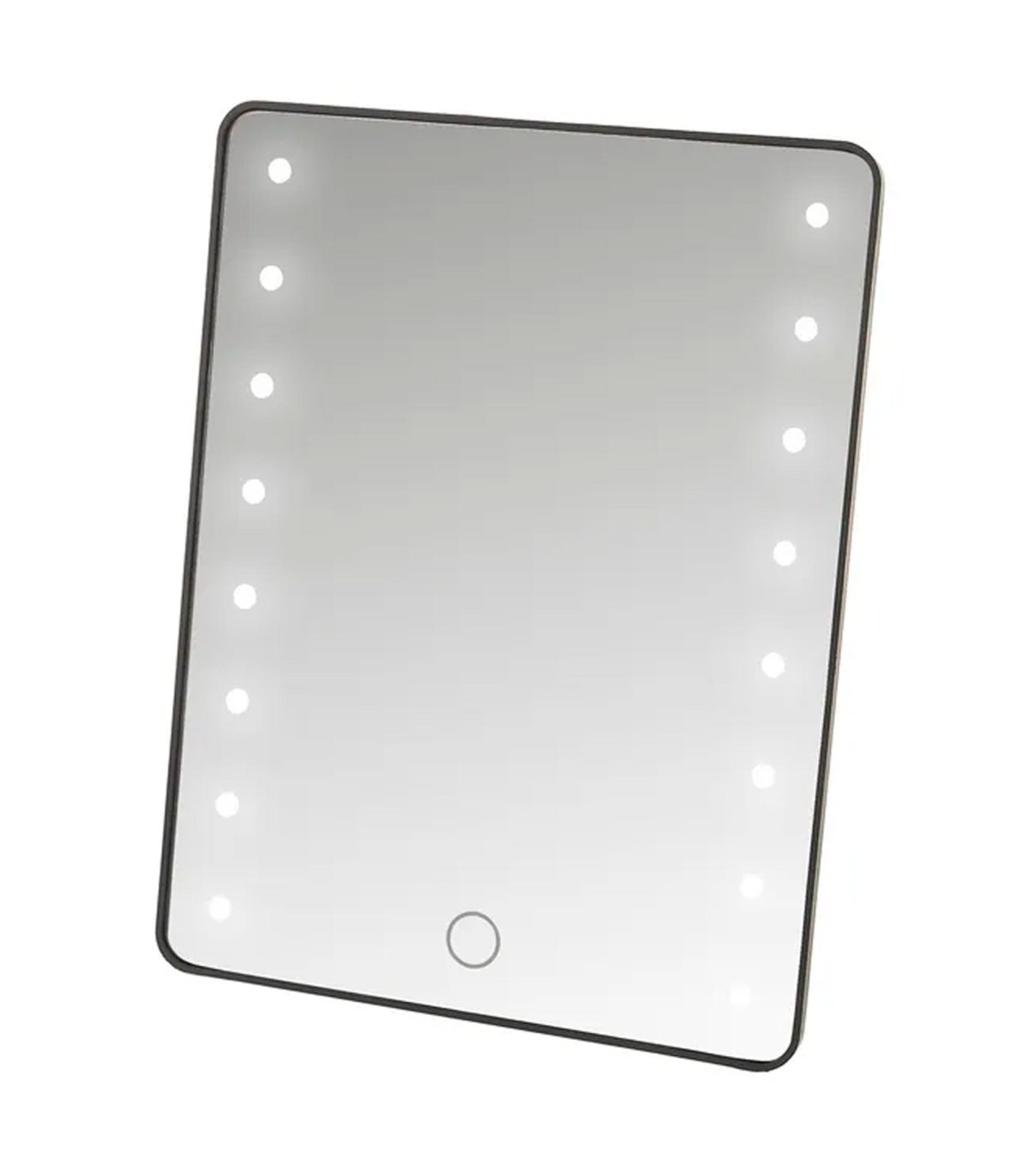 wadiga Miroir de maquillage à poser lumières led noir 17x2.5x22cm