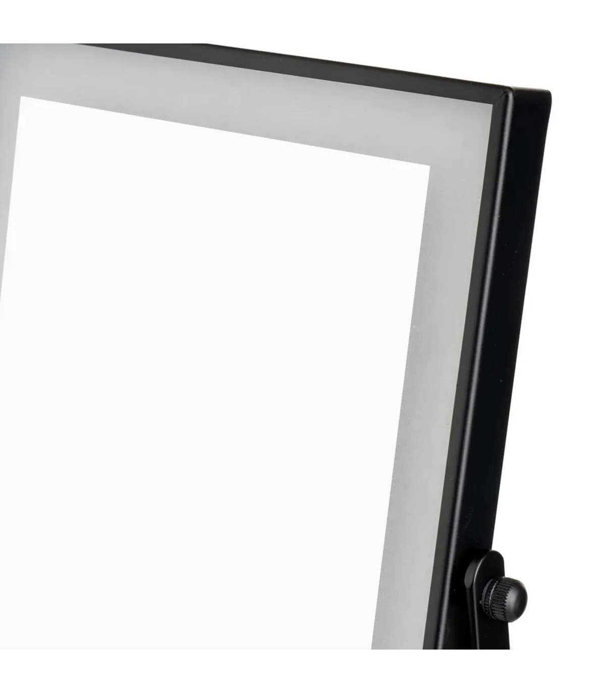 Wadiga Miroir De Maquillage à Poser Lumineux Led Métal Noir 24x6x29cm
