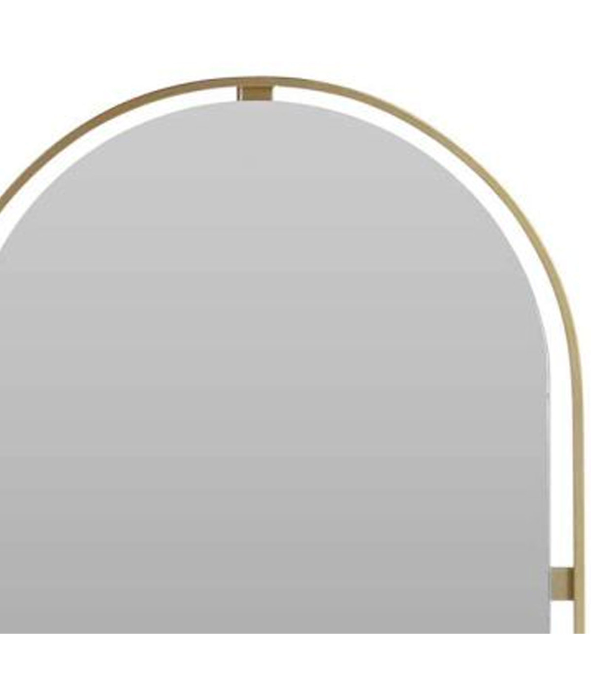 Wadiga Miroir En Métal Doré Haut Arrondi 28.5x0.5x42cm