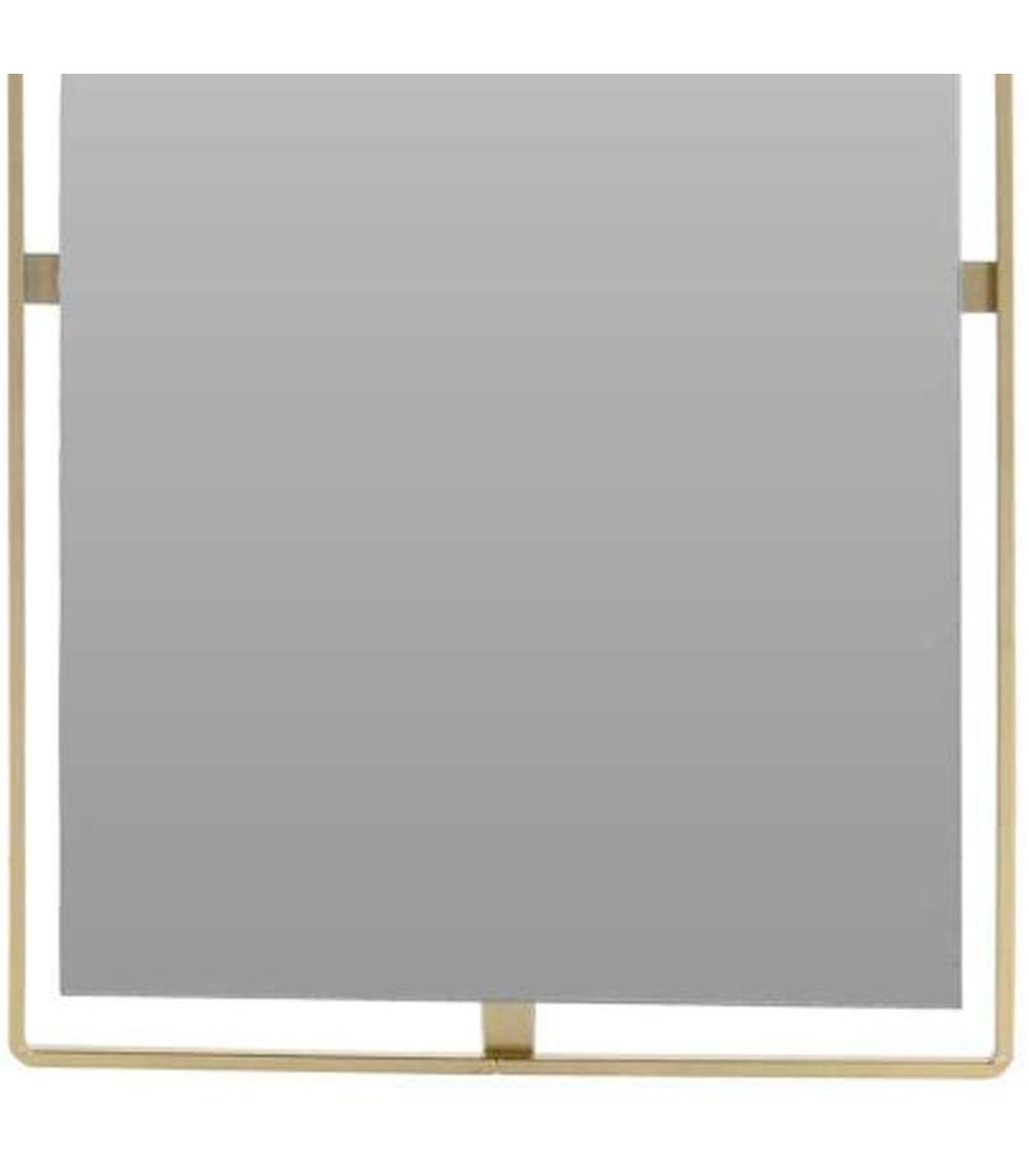 Wadiga Miroir En Métal Doré Haut Arrondi 28.5x0.5x42cm