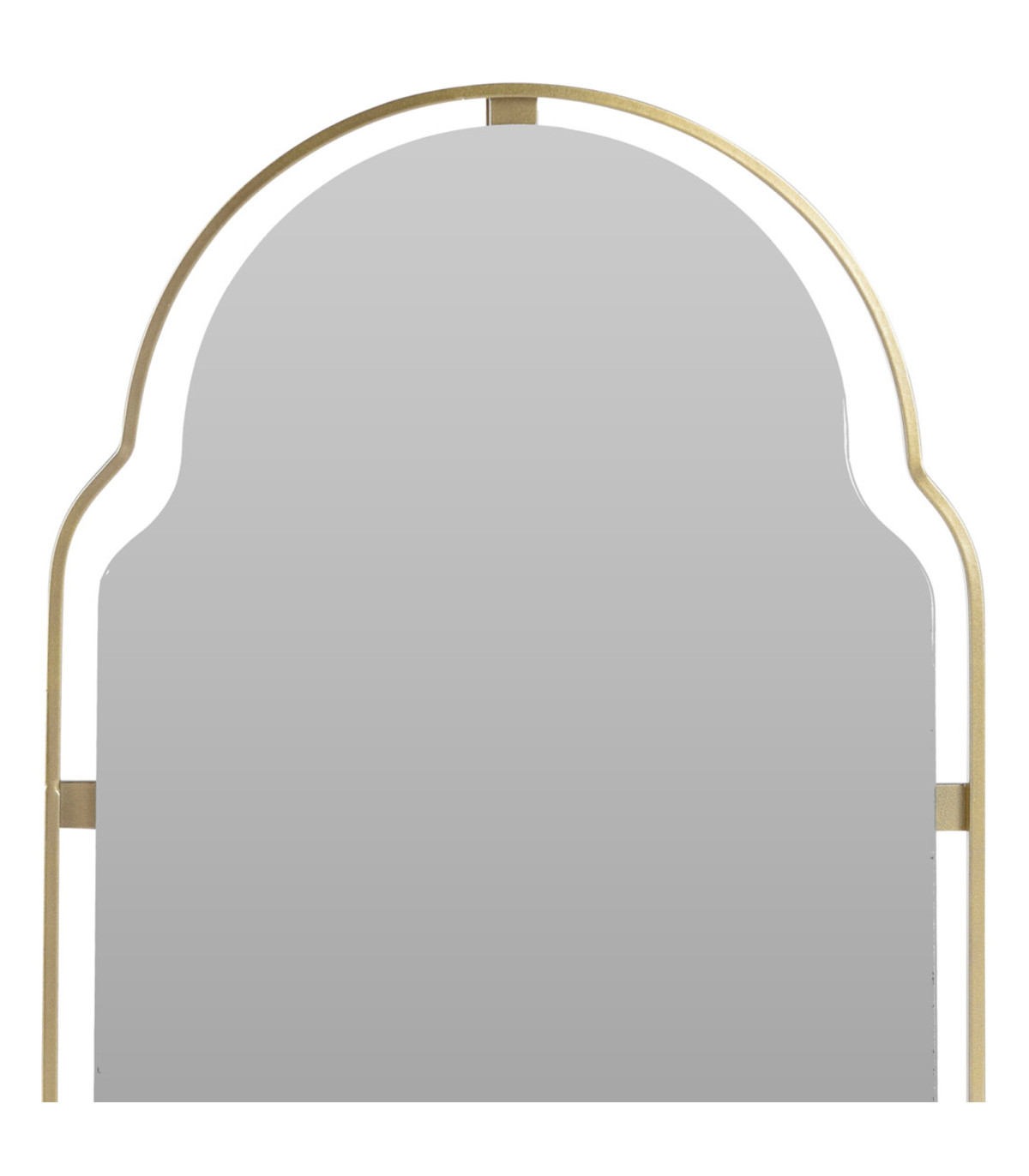 Wadiga Miroir En Métal Doré Haut Incurvé 28x0.5x45cm