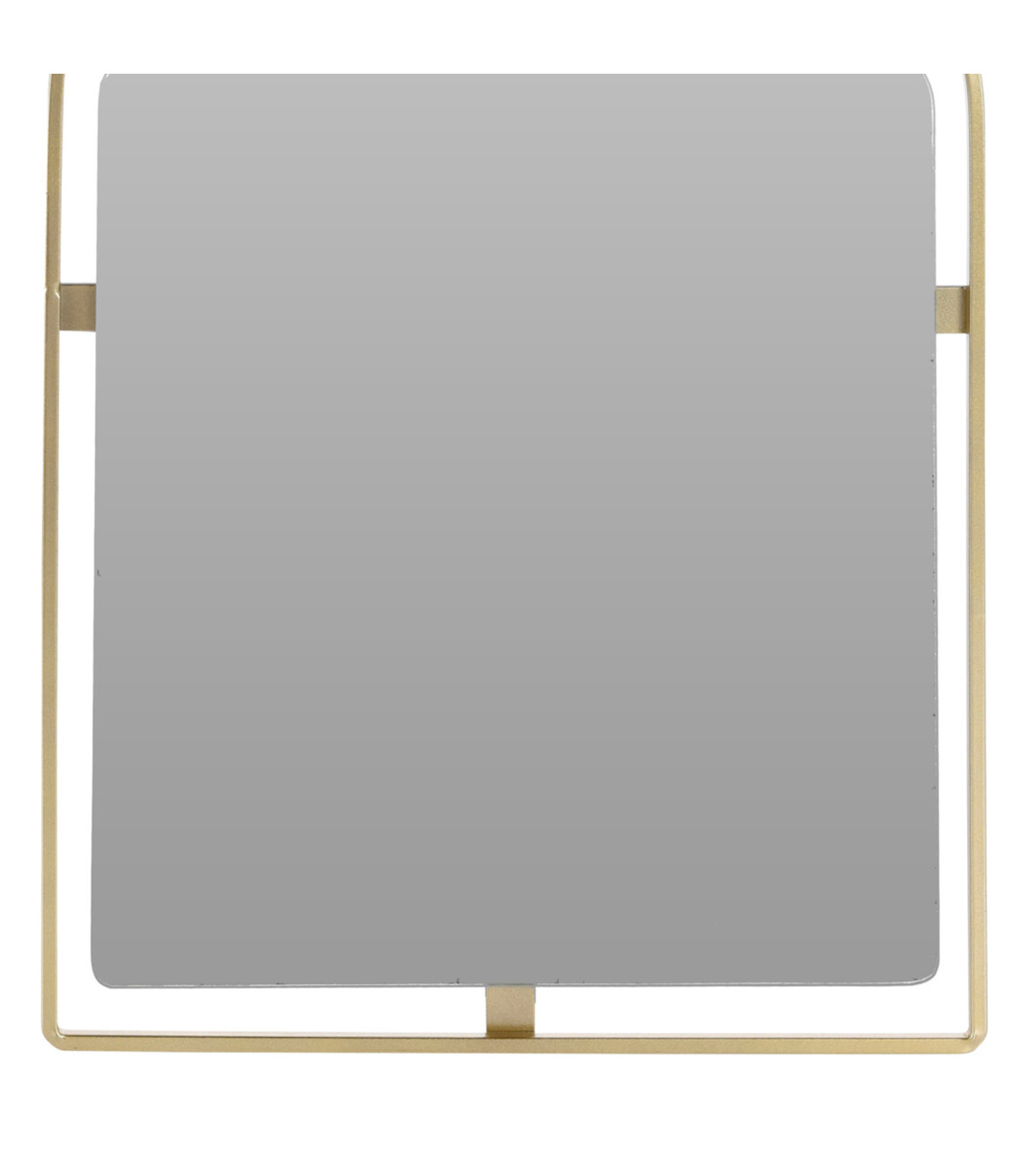 Wadiga Miroir En Métal Doré Haut Incurvé 28x0.5x45cm