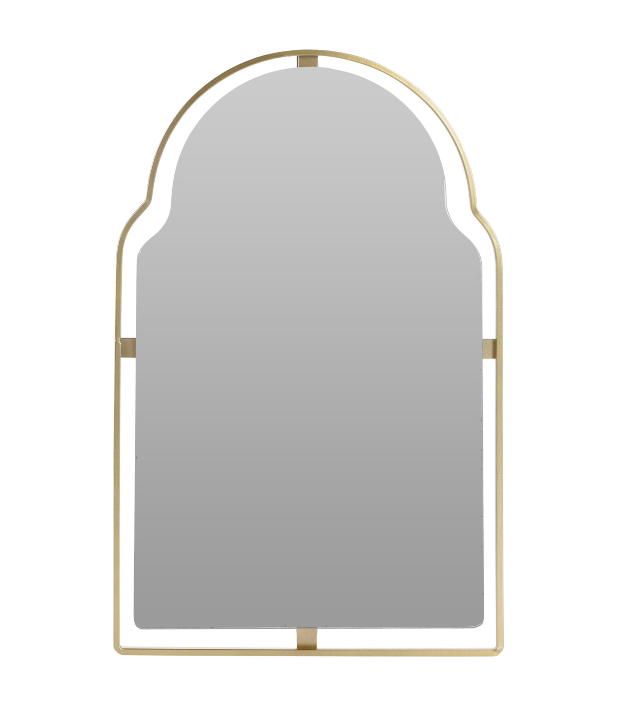 wadiga Miroir en métal doré haut incurvé 28x0.5x45cm