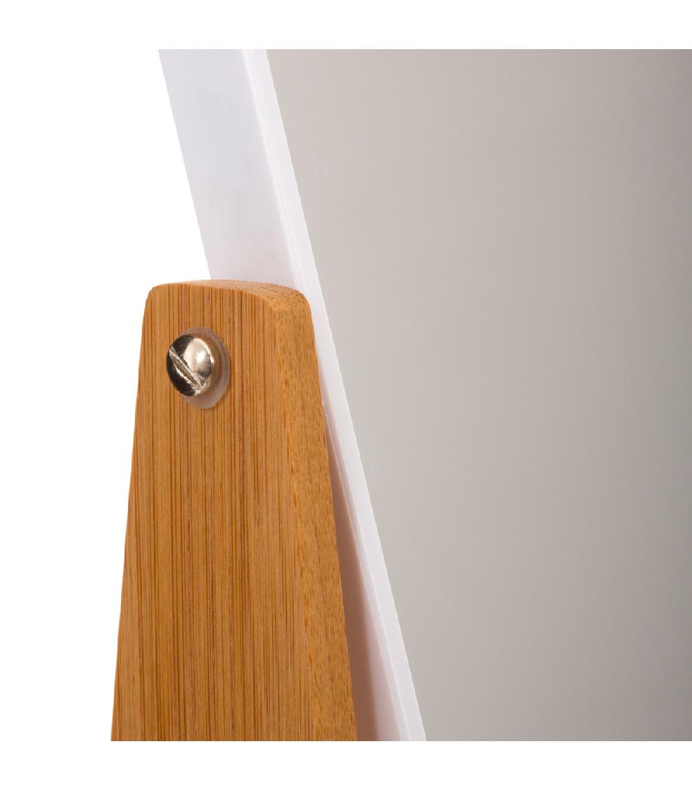 Wadiga Miroir Grossissant Balançoire Blanc Sur Pied - 16x6x22cm