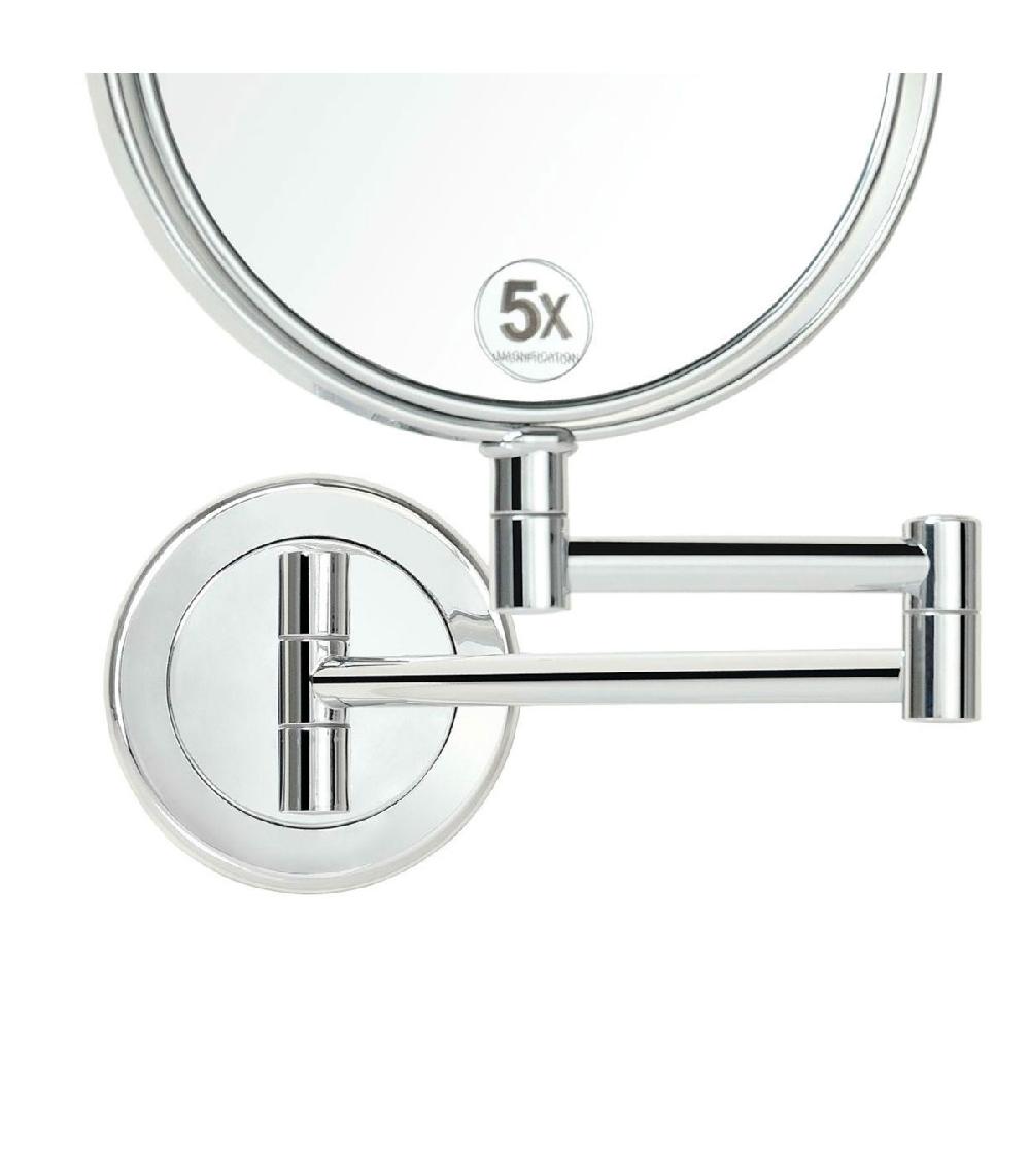 Wadiga Miroir Grossissant Double Face Rond (x5) Sur Bras Extensible
