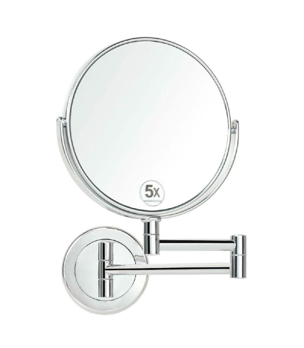 wadiga Miroir Grossissant Double Face Rond (x5) sur Bras Extensible