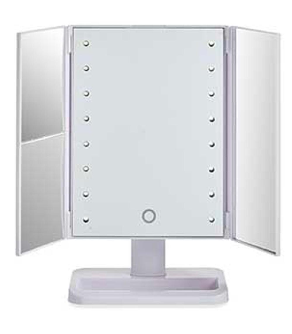 wadiga Miroir grossissant lumineux sur pied tryptique