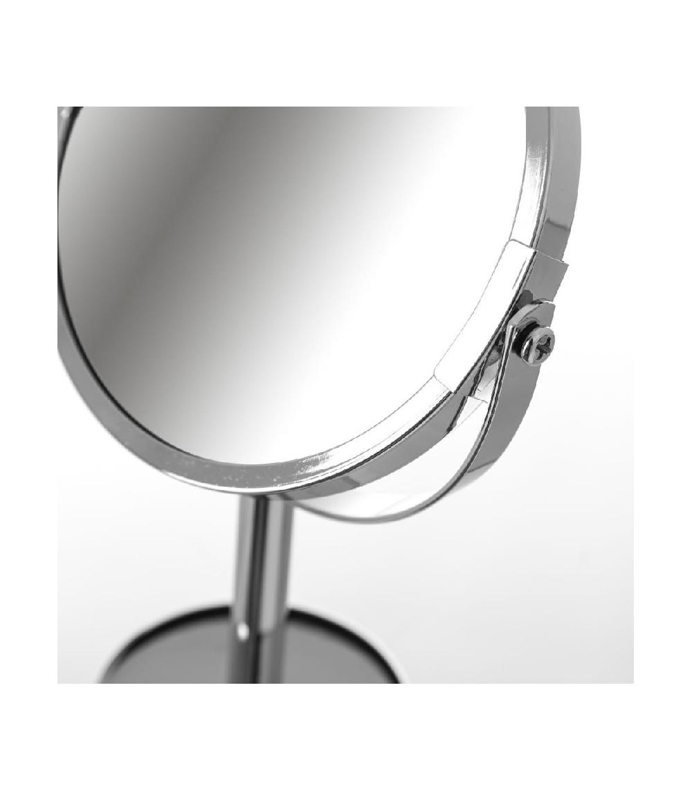 Wadiga Miroir Grossissant (x2) Double Face En Métal Argenté