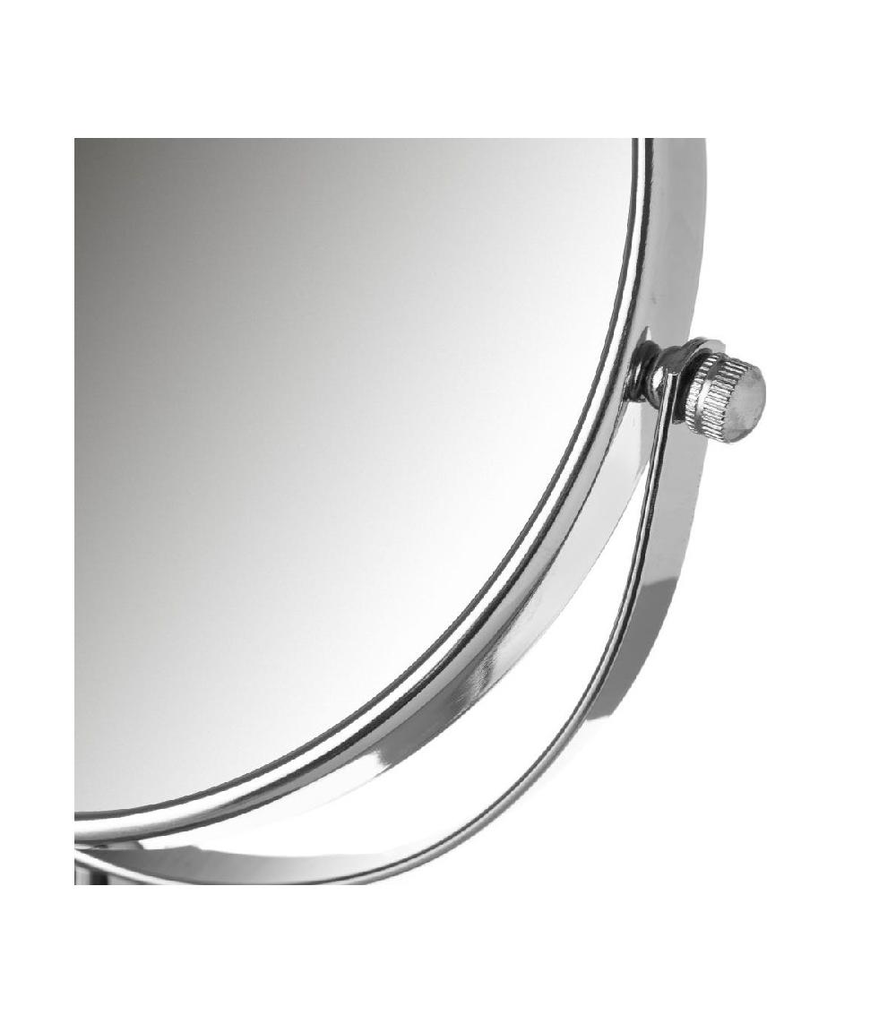 Wadiga Miroir Grossissant (x5) Double Face En Métal Argenté