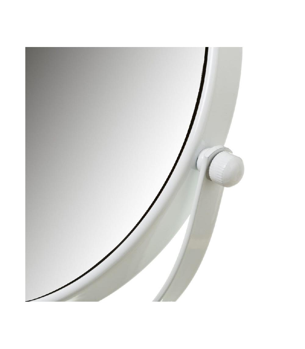 Wadiga Miroir Grossissant (x5) Double Face En Métal Blanc