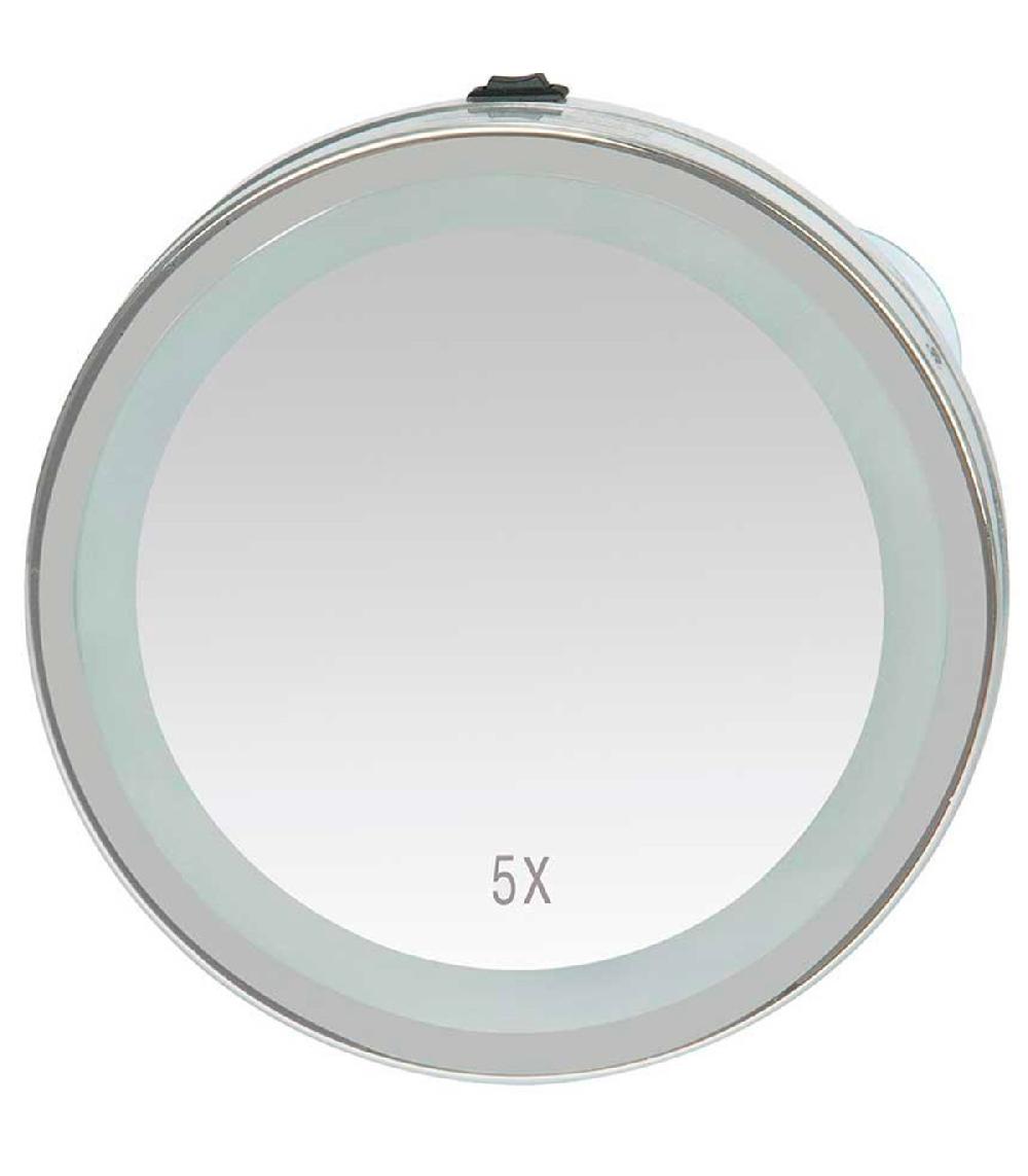 wadiga Miroir grossissant x5 lumineux rond sur ventouses