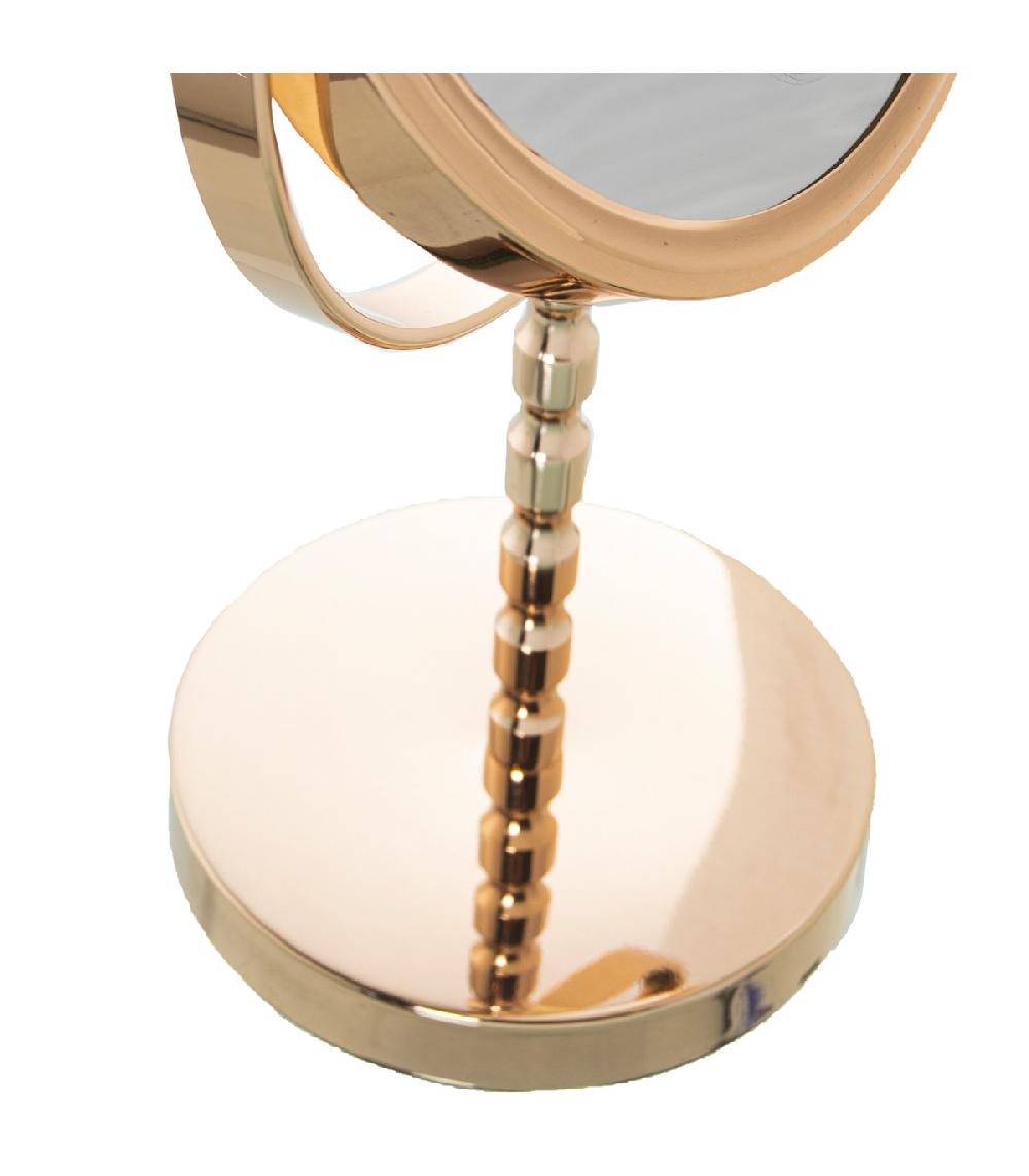 Wadiga Miroir Grossissant (x7) Double Face En Métal Doré