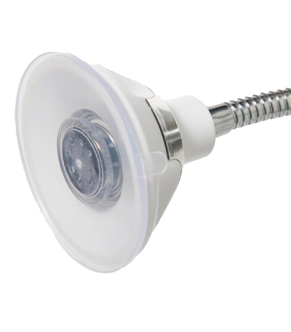 Wadiga Miroir Lumineux Led Flexible à Ventouse - Diamètre 15cm