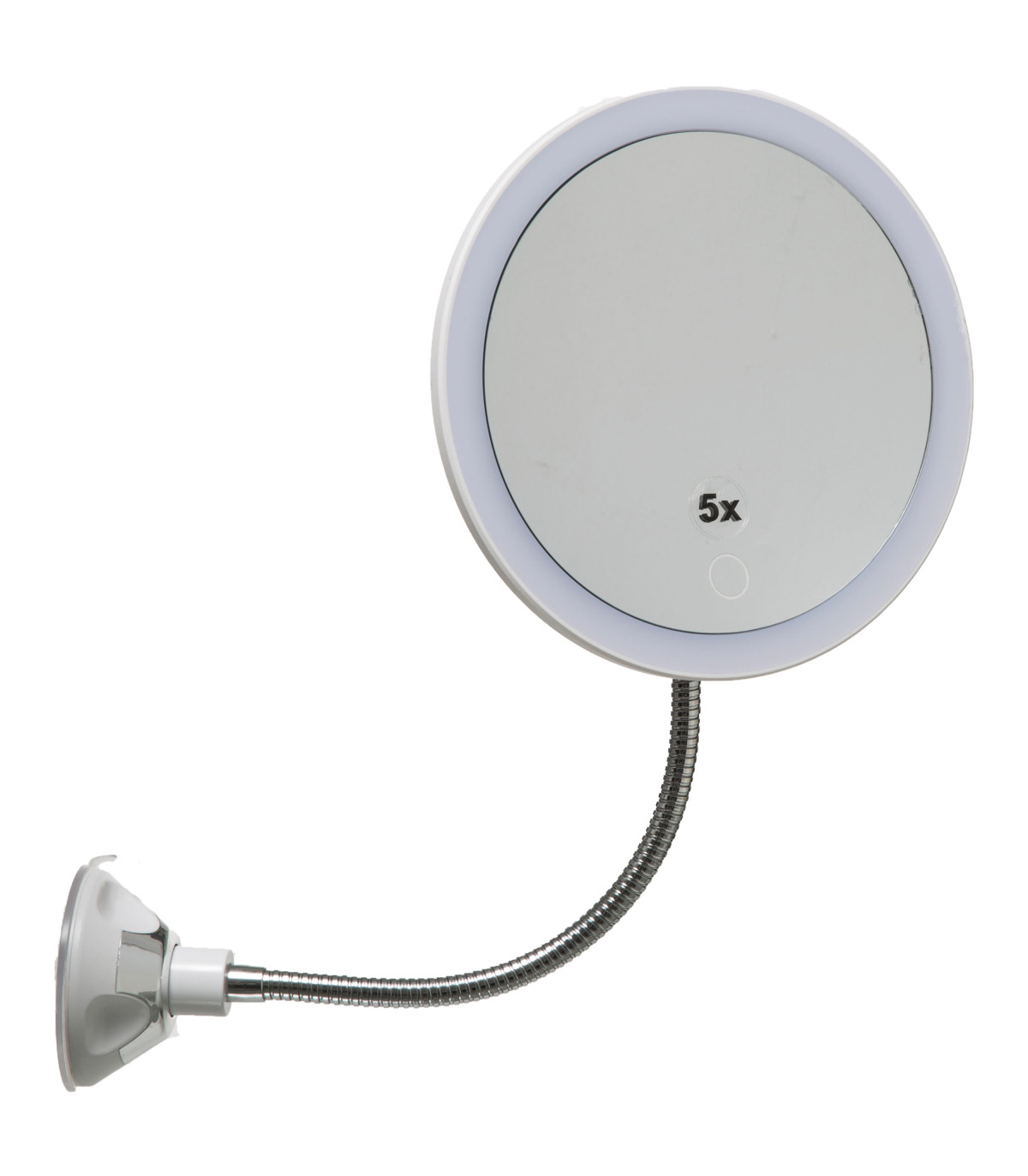 wadiga Miroir lumineux led flexible à ventouse - diamètre 15cm