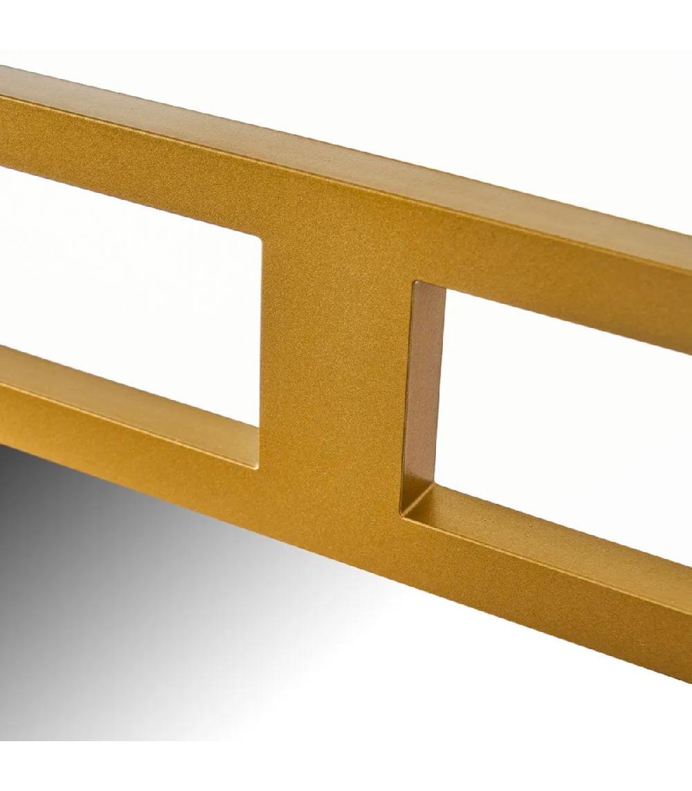 Wadiga Miroir Mural Carré Plastique Doré 40x1.2x40cm
