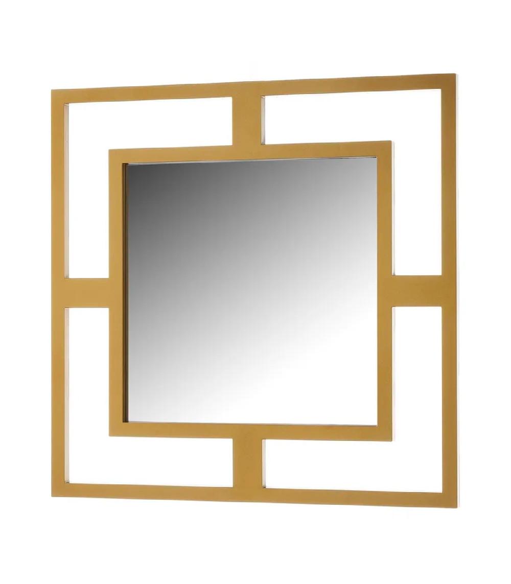 wadiga Miroir mural carré plastique doré 40x1.2x40cm