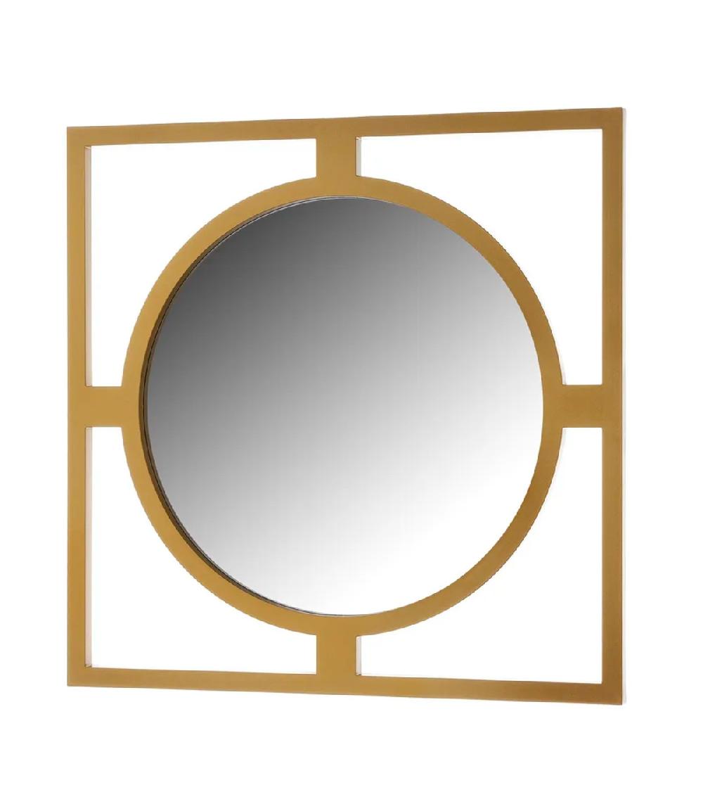 wadiga Miroir mural carré plastique doré 40x1.2x40cm