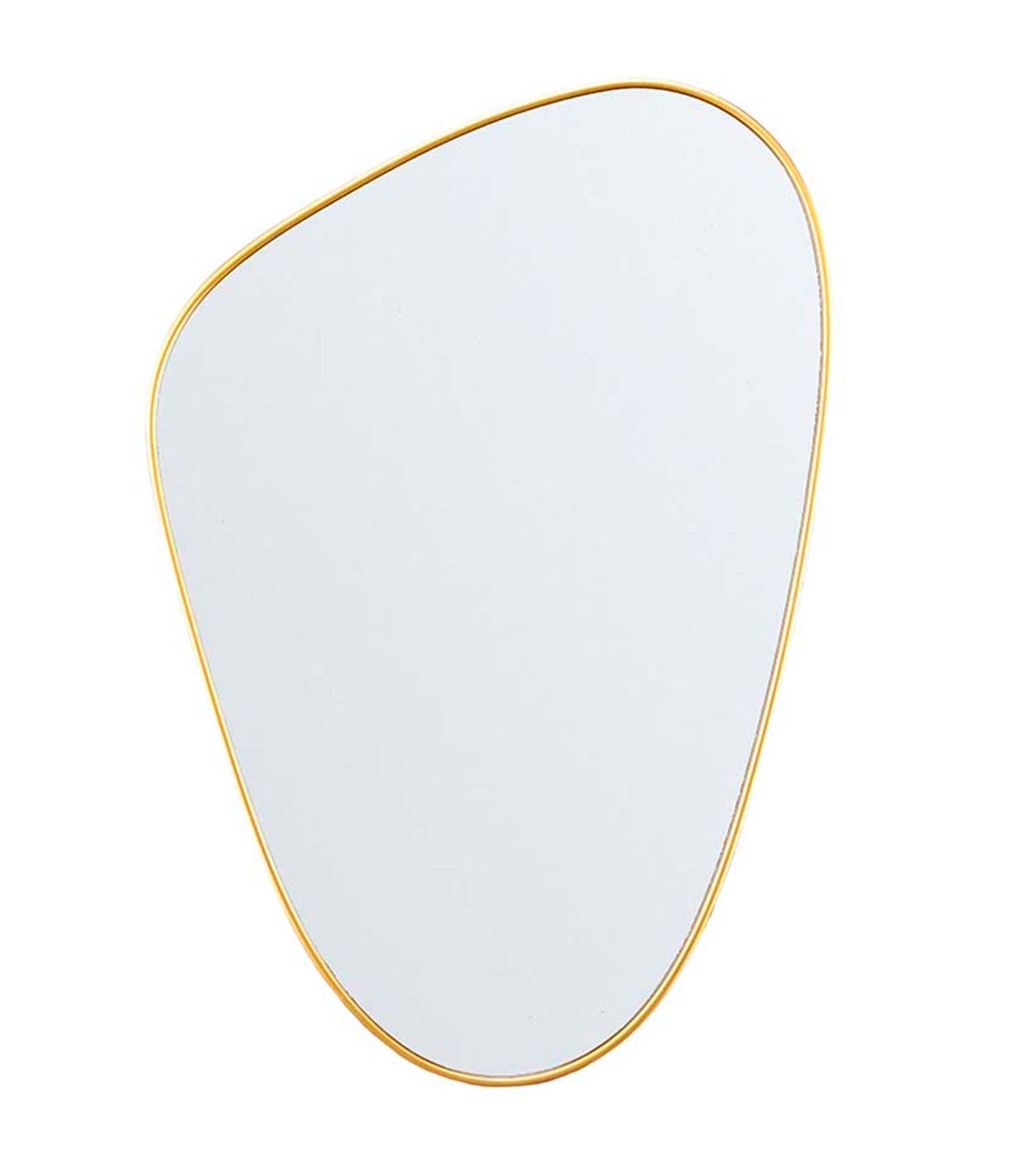 wadiga Miroir mural doré bords irréguliers 40x60x2.5cm