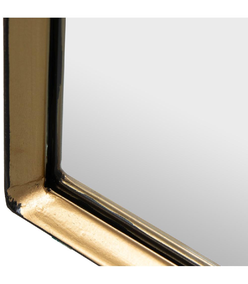 Wadiga Miroir Mural En Métal Noir Et Doré 50x3.5x82cm