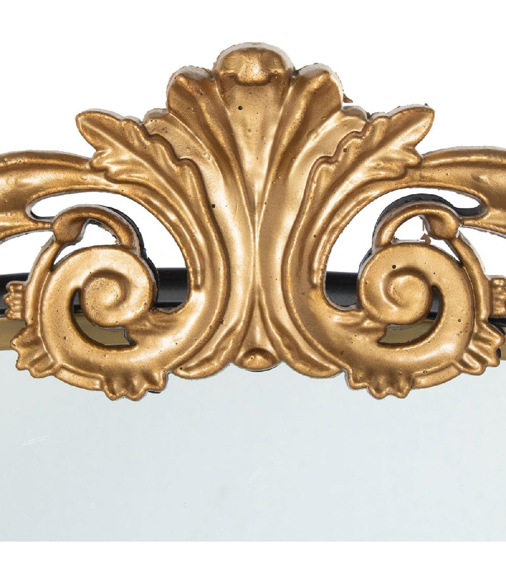 Wadiga Miroir Mural En Métal Noir Et Doré 50x3.5x82cm