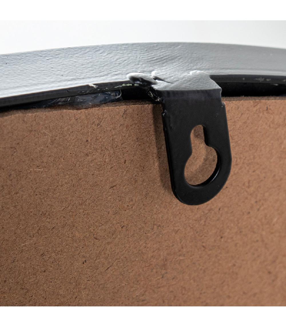 Wadiga Miroir Mural En Métal Noir Et Doré 92x2.5x63cm