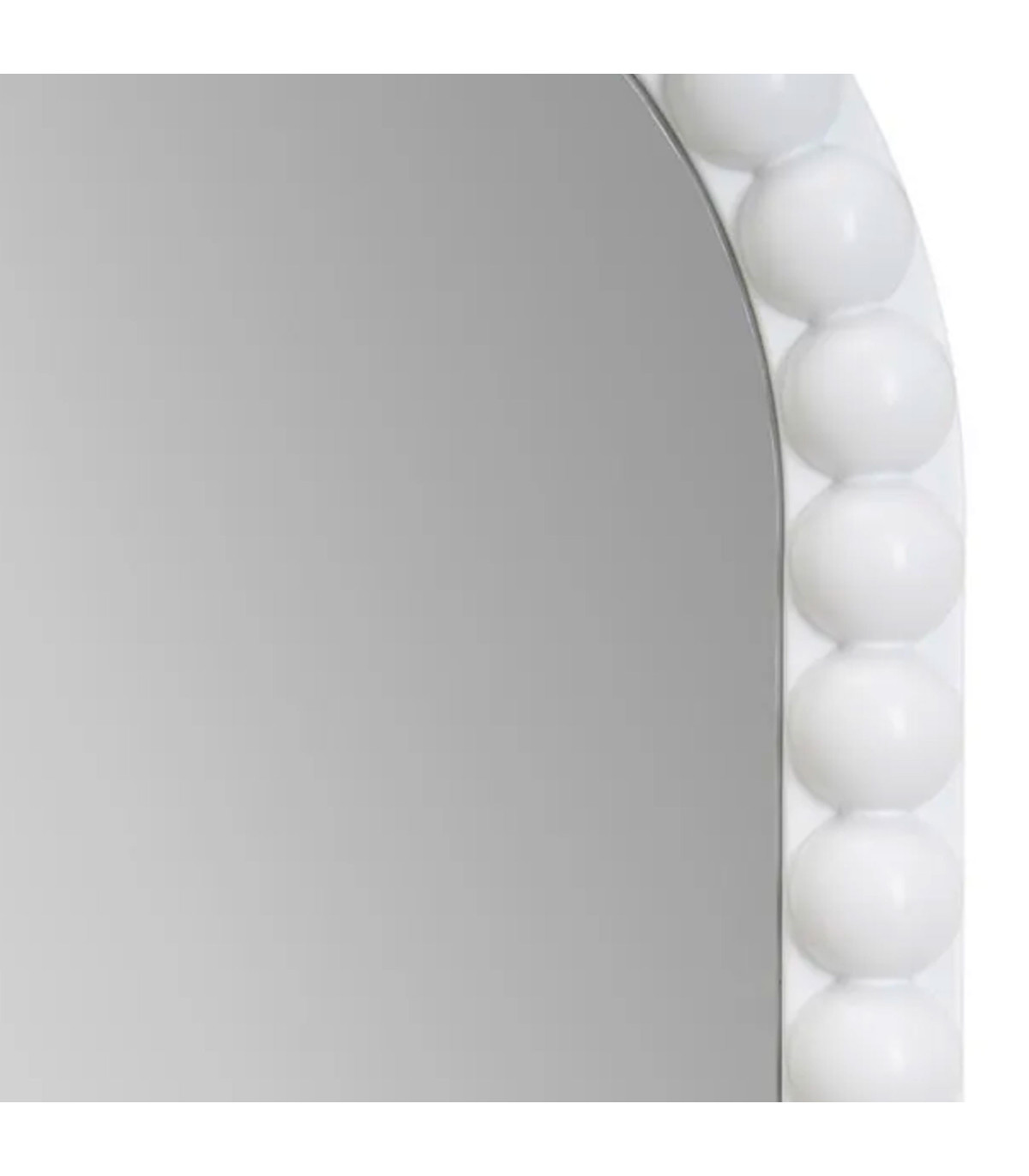 Wadiga Miroir Mural En Polypropylène Blanc 42x3.5x80cm