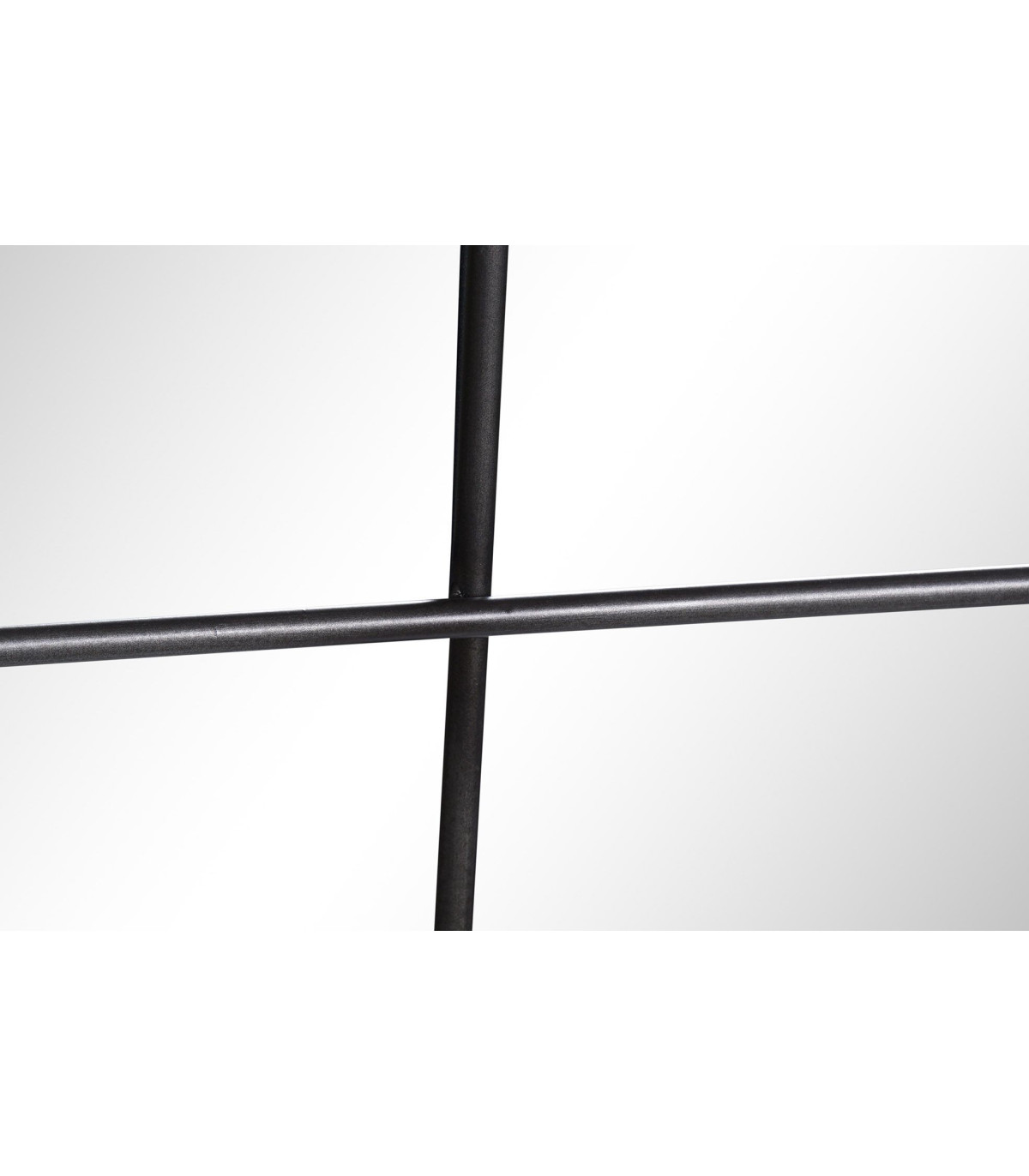 Wadiga Miroir Mural Fenêtre Métal Noir - Hauteur 120cm
