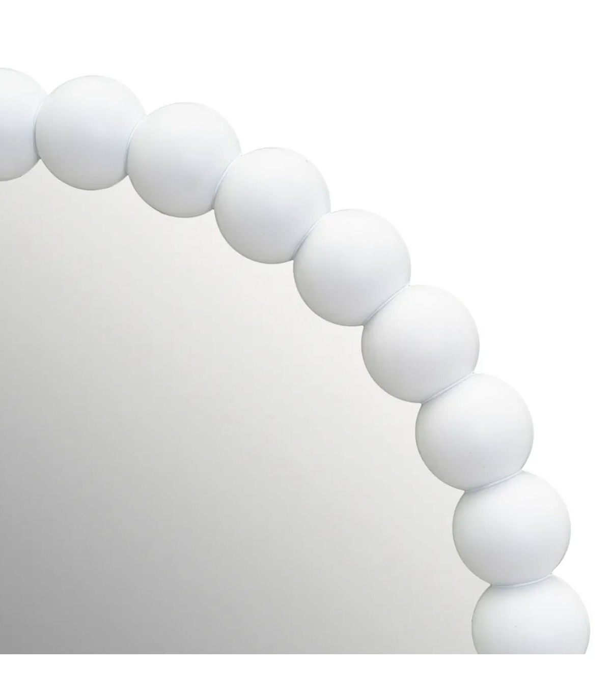 Wadiga Miroir Mural Rond En Polypropylène Blanc 50x50x3cm