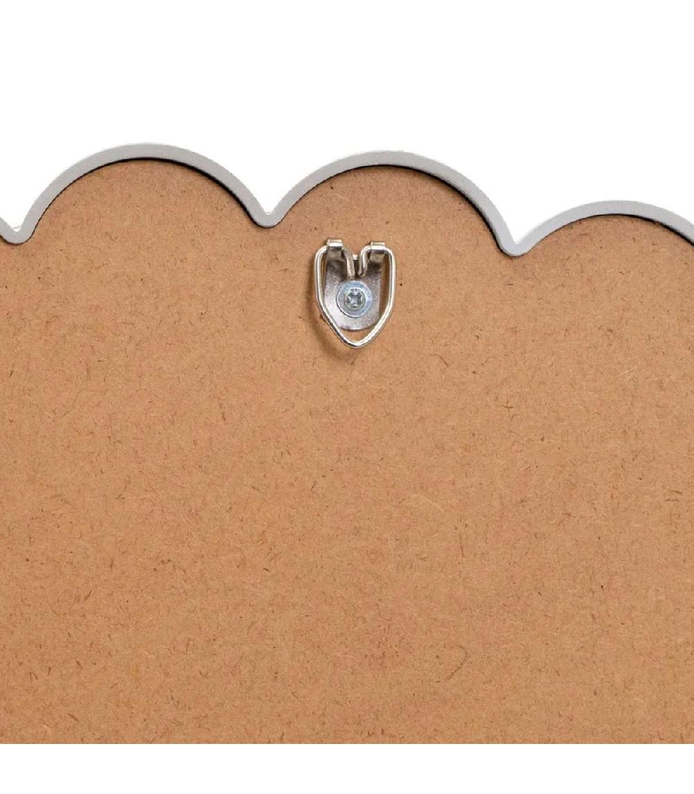 Wadiga Miroir Mural Rond En Polypropylène Blanc 50x50x3cm