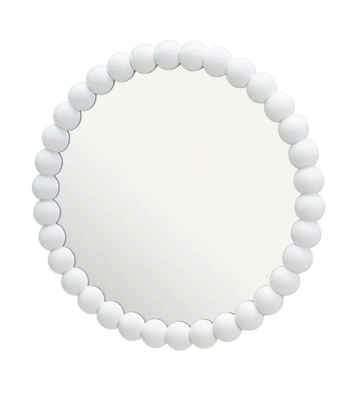 wadiga Miroir mural rond en polypropylène blanc 50x50x3cm