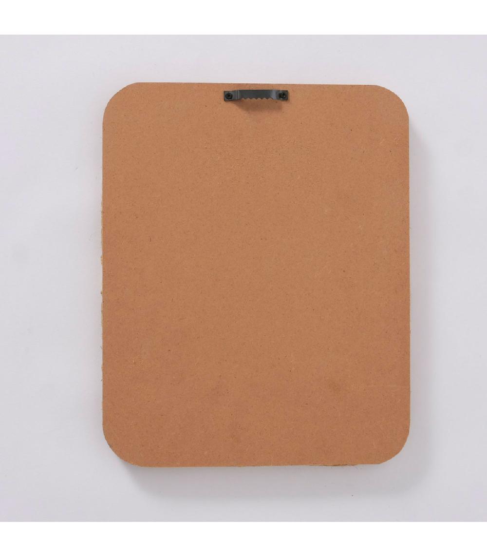 Wadiga Miroir Rectangulaire En Bois Et Corde En Jute 25x31x2.2cm