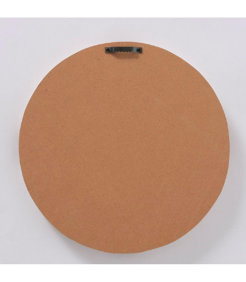 Wadiga Miroir Rond En Bois Et Corde En Jute 30x30x2.5cm